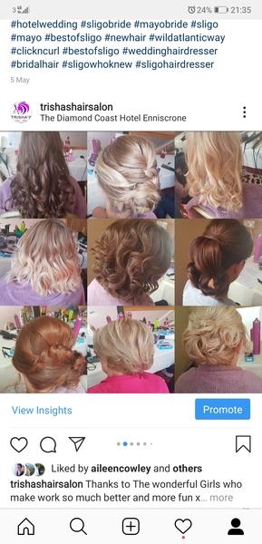 Trisha's Hair Salon / Wedding Hair €250