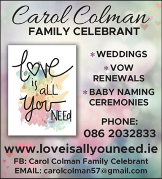 Carol C Family Celebrant €450